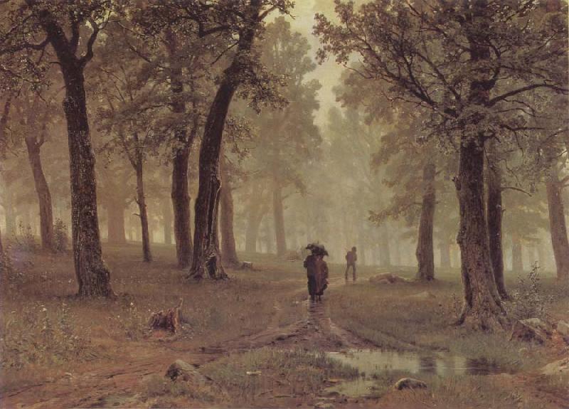 Ivan Shishkin Rain in an Oak Forest Norge oil painting art